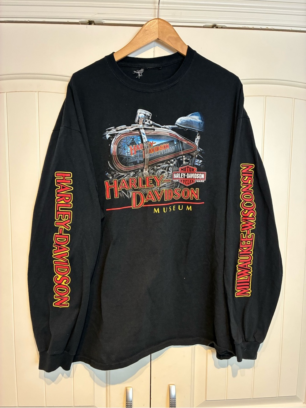 Harley-Davidson Black Long-Sleeve Museum Graphic Tee Size XXL